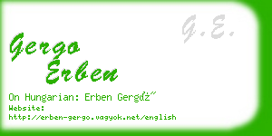 gergo erben business card